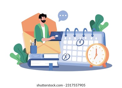 Email service synchronizes calendars and schedules.