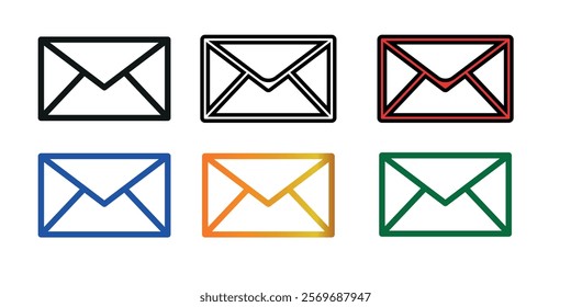 Email Set Icon design Vector illustration