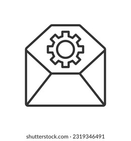 Símbolo de signo de icono de configuración de correo electrónico 