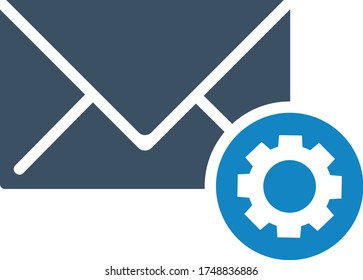 Email setting icon (vector illustration)