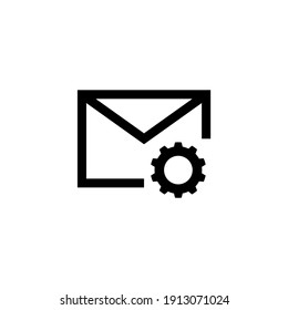 Email setting symbol icon in outline style. Message and email symbols with conditions. Vector