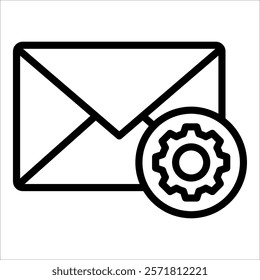 Email Settings Icon Element For Design