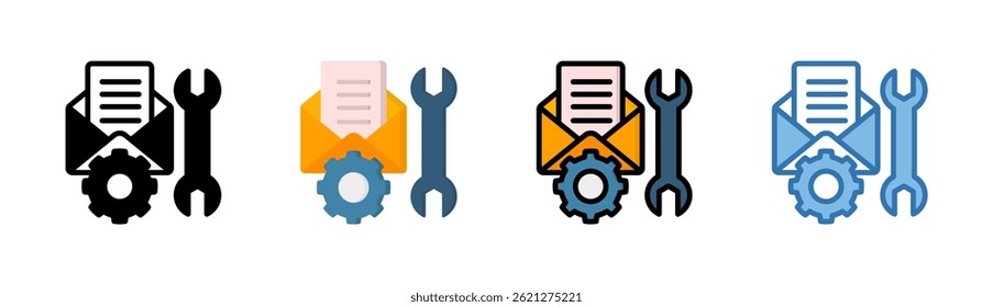 E-Mail-Einstellungen Icon-Element für Design