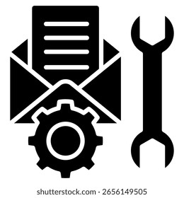 Elemento de icono de Configuraciones de correo electrónico para diseño