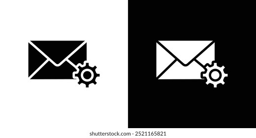 Email settings icon Flat fill set collection