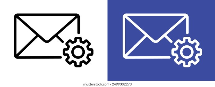 Email settings icon logo sign set vector outline