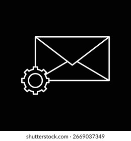 E-Mail-Einstellungen. Vektorgrafik der Mail-Konfiguration.