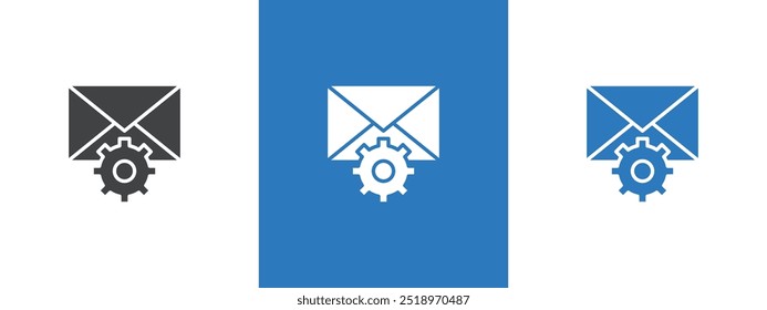 Email settings icon thin line illustration