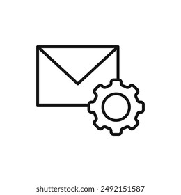 E-Mail-Einstellungen Logo-Zeichen Vektorgrafik Gliederung