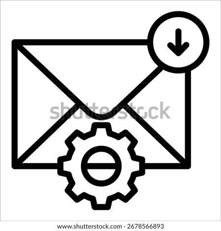 Email Setup Icon Element For Design