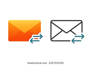 Icono para compartir correo electrónico. Vector de ilustración