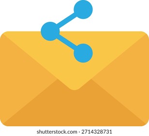 Icono de compartir correo electrónico en el sobre