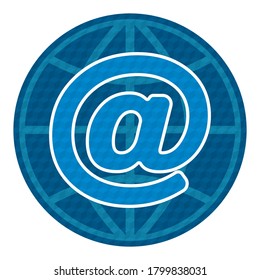 The e-mail sign With Cube Pattern Vector Illustration. The Ampersand And Internet Sign. Internet Provider Logo. Internet Browser Icon