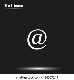 Email sign icon. At sign.