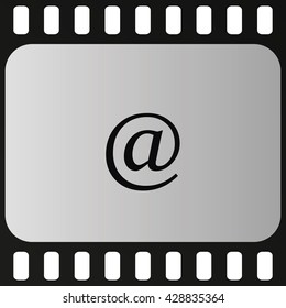 Email sign icon. At sign.