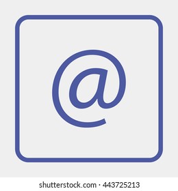 Email sign icon.