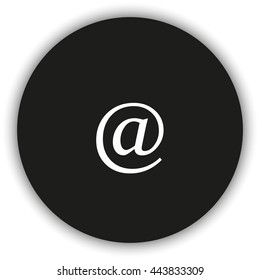 Email sign icon. At sign.