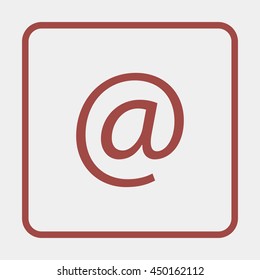 Email sign icon.