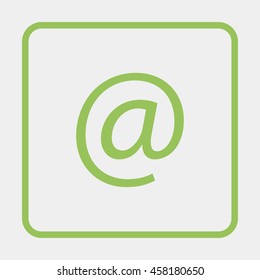 Email sign icon.