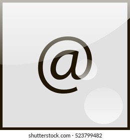 Email sign icon.