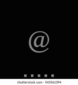 Email sign icon. At sign.