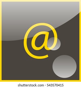 Email sign icon.