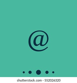 Email sign icon. At sign.