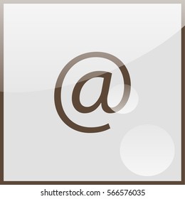Email sign icon.