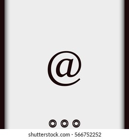 Email sign icon. At sign.