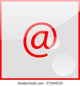 Email sign icon.