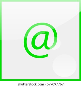 Email sign icon.