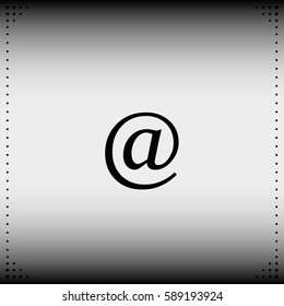 Email sign icon. At sign.