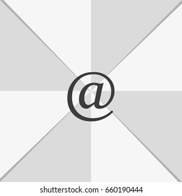 Email sign icon. At sign.