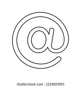 email sign icon. Simple outline vector of web, minimalistic set for UI and UX, website or mobile application