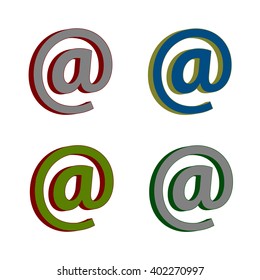 Email sign icon. Vector