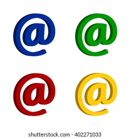 Email sign icon. Vector
