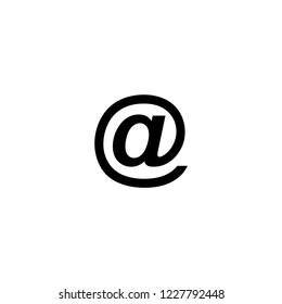 email sign icon. email sign vector illustration on white background for web and apps.