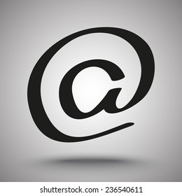 Email sign icon, vector illustration. Flat design style