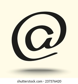 Email sign icon, vector illustration. Flat design style