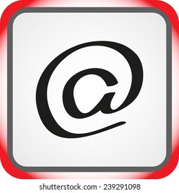 Email sign icon, vector illustration. Flat design style