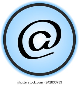 Email sign icon, vector illustration. Flat design style