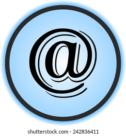  Email sign icon; vector illustration. Flat design style