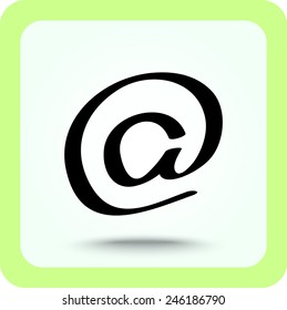 Email sign icon, vector illustration. Flat design style