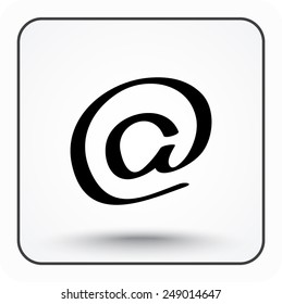Email sign icon, vector illustration. Flat design style