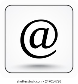 Email sign icon; vector illustration. Flat design style