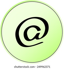 Email sign icon, vector illustration. Flat design style