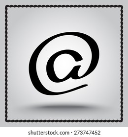 Email sign icon, vector illustration. Flat design style