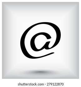 Email sign icon, vector illustration. Flat design style
