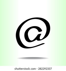 Email sign icon, vector illustration. Flat design style