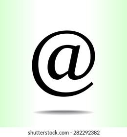 Email sign icon; vector illustration. Flat design style